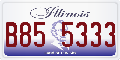 IL license plate B855333