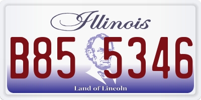 IL license plate B855346