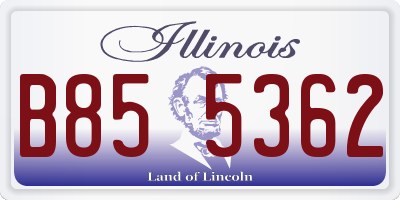 IL license plate B855362