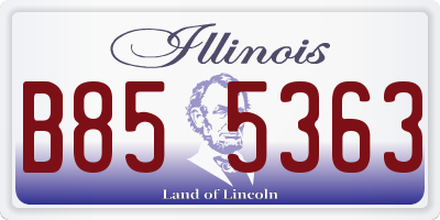 IL license plate B855363