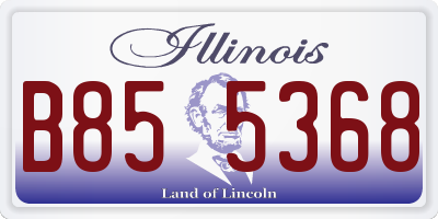 IL license plate B855368