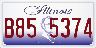 IL license plate B855374