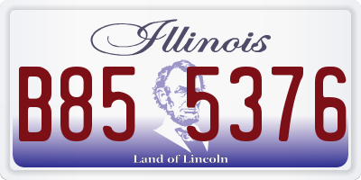 IL license plate B855376