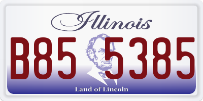 IL license plate B855385