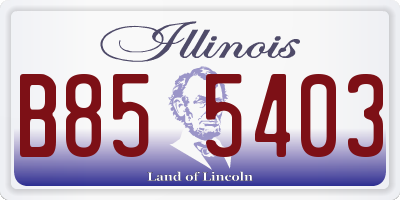 IL license plate B855403
