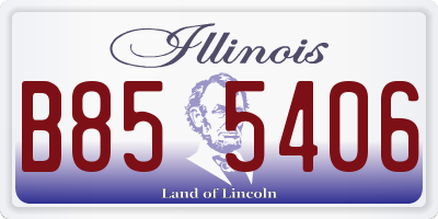 IL license plate B855406