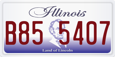 IL license plate B855407