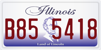 IL license plate B855418