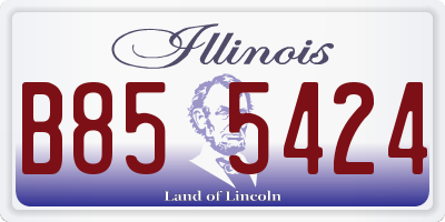 IL license plate B855424