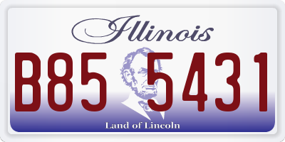 IL license plate B855431