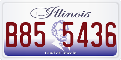 IL license plate B855436