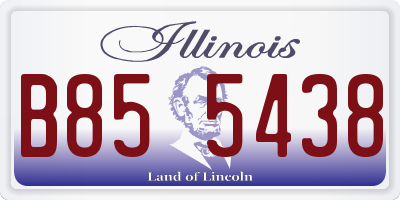 IL license plate B855438