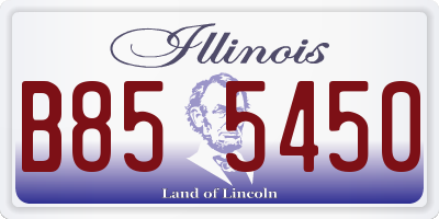 IL license plate B855450