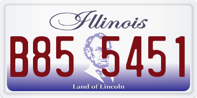 IL license plate B855451