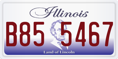 IL license plate B855467