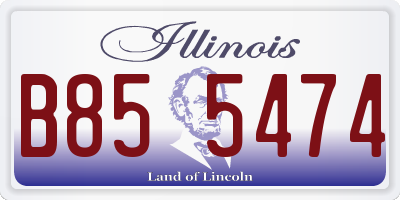 IL license plate B855474