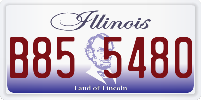 IL license plate B855480