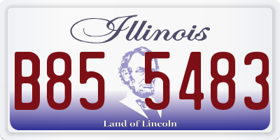 IL license plate B855483