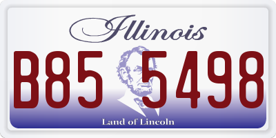 IL license plate B855498