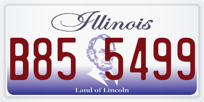 IL license plate B855499
