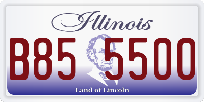 IL license plate B855500