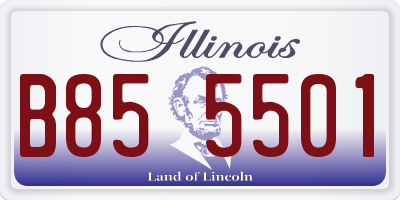 IL license plate B855501