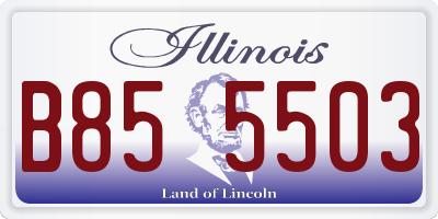 IL license plate B855503