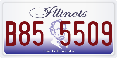 IL license plate B855509
