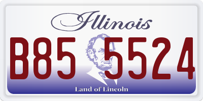 IL license plate B855524
