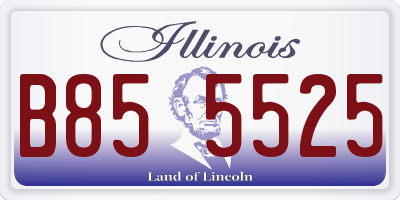 IL license plate B855525