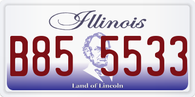 IL license plate B855533
