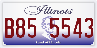IL license plate B855543
