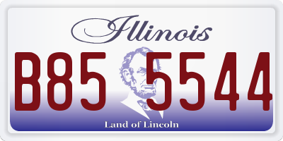 IL license plate B855544