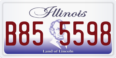 IL license plate B855598