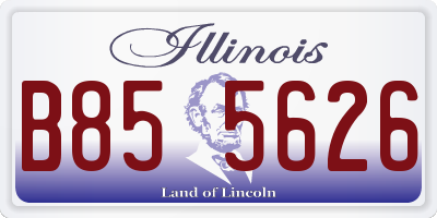 IL license plate B855626