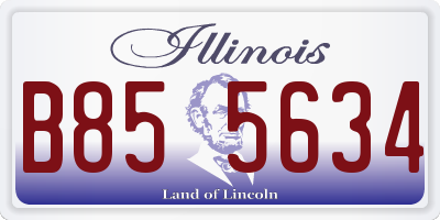 IL license plate B855634