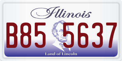 IL license plate B855637