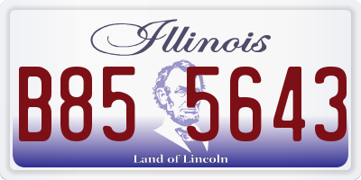 IL license plate B855643