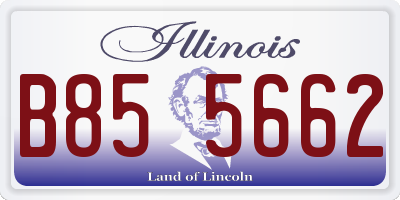 IL license plate B855662