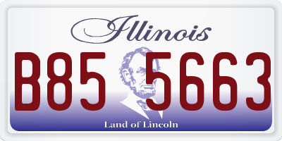 IL license plate B855663