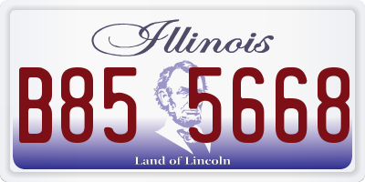 IL license plate B855668