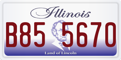 IL license plate B855670