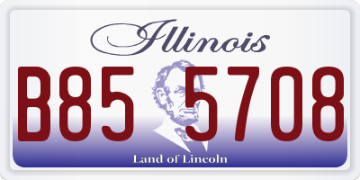 IL license plate B855708
