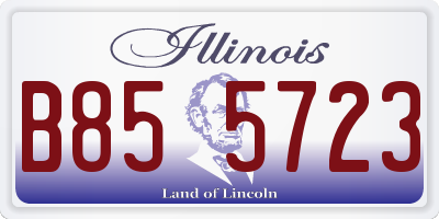 IL license plate B855723
