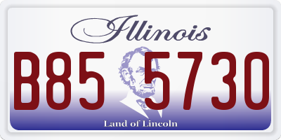IL license plate B855730