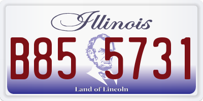 IL license plate B855731