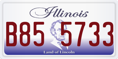 IL license plate B855733