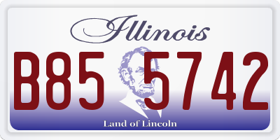 IL license plate B855742