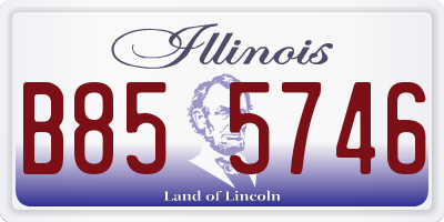 IL license plate B855746