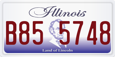 IL license plate B855748